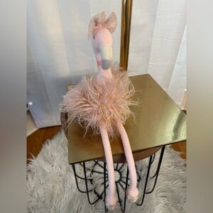 Stephen Joseph Pink Flamingo Plush Doll w Tulle Skirt Bow